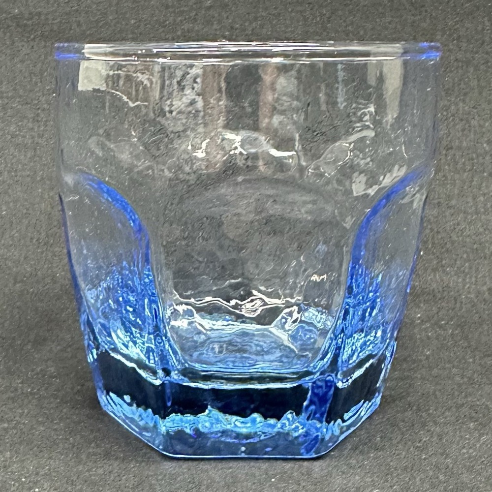 Libbey 'Chivalry Blue' 3 1/2" On The Rocks Glass / Juice Glass, Vintage